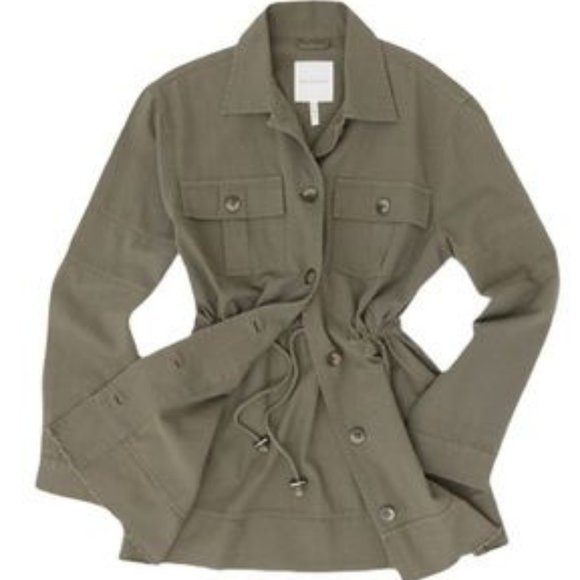 Avec Les Filles Jackets & Blazers - Avec Les Filles Khaki Green Anorak Jacket
